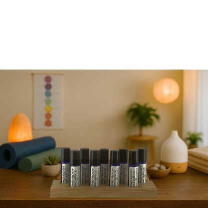 Mind/Body Balance retail display stand for yoga studios and other outlets.